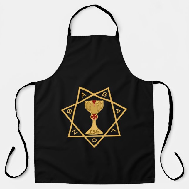 Star of Babalon Apron with Gold Logo (Front)