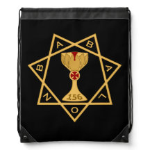 Star of Babalon Gold Logo Drawstring Bag