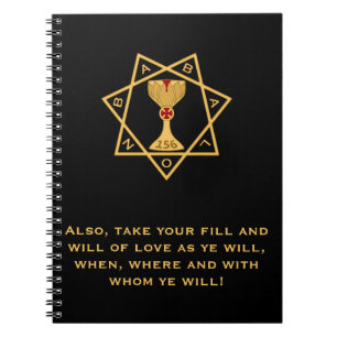 Star of Babalon Gold Logo Spiral Bound Notebook
