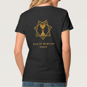 Star of Babalon Gold Logo Twice V-neck T-Shirt