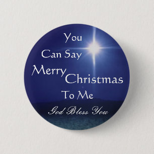 Star of Bethlehem, Can Say, Merry,... - Customised 6 Cm Round Badge