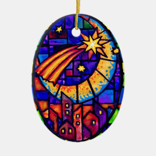 Star of Bethlehem Ceramic Tree Decoration (Front)