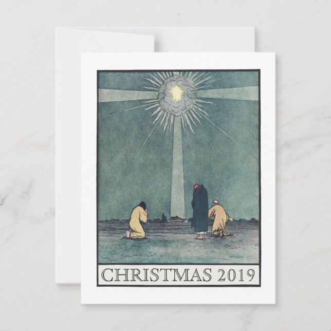 Star of Bethlehem Custom Christmas Flat Greeting/ Thank You Card (Front)