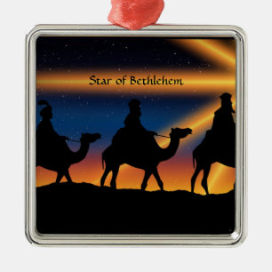Star of Bethlehem, labeled, Metal Tree Decoration