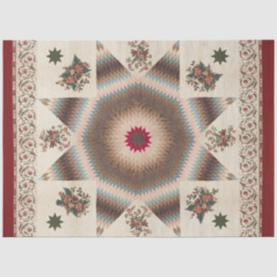 Star of Bethlehem Quilt Vintage 1835 Cottagecore Tissue Paper