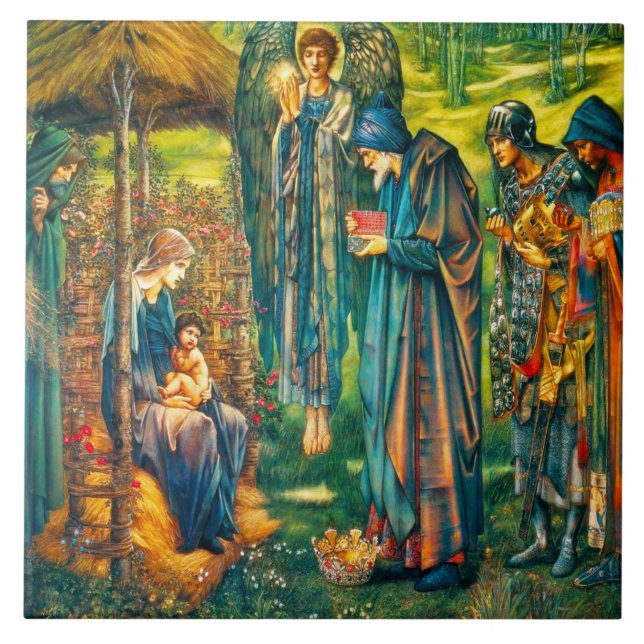 Star of Bethlehem Tile Trivet or Gift Box (Front)