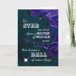 Star of Cosmic Blazes Graduation Card