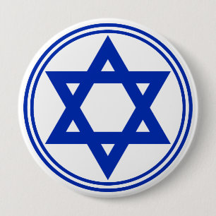 Star of David 10 Cm Round Badge
