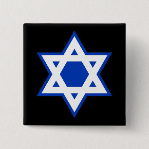 Star of David 15 Cm Square Badge