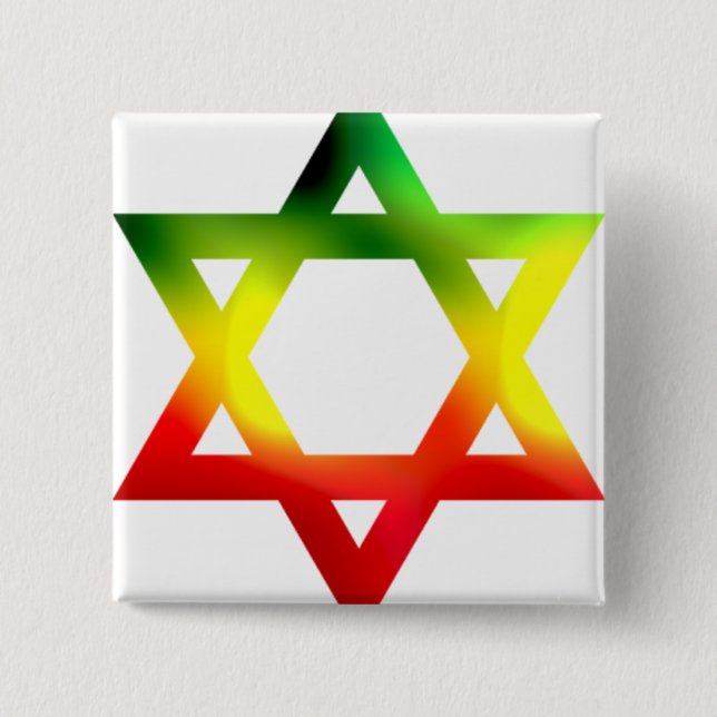 Star of David 15 Cm Square Badge (Front)