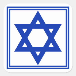 Star of David 2 Square Sticker