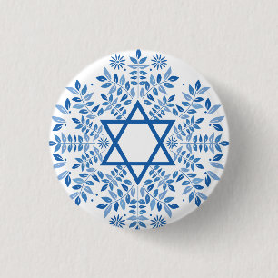star of david 3 cm round badge