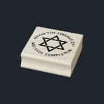 Star of David #3 “From the library of” Monogram Rubber Stamp<br><div class="desc">Star of David #3 “From the library of” Name Monogram ========

This can easily be changed to say “From the desk of”,  “from the office of” or other text of your choice.</div>
