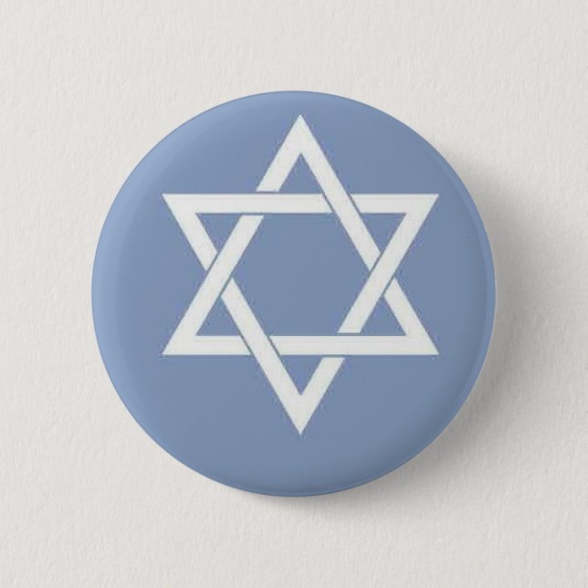 Star of David 6 Cm Round Badge (Front)