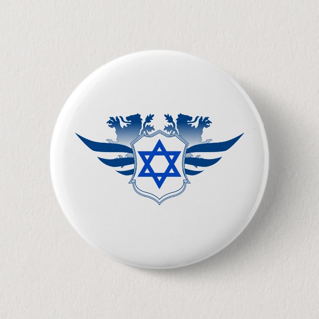 Star of David 6 Cm Round Badge (Front)