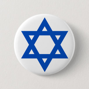 "STAR OF DAVID" 6 CM ROUND BADGE