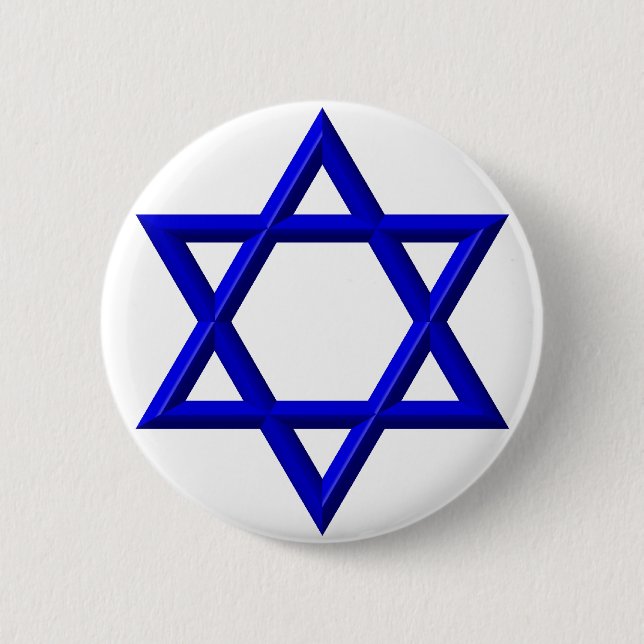 Star of David 6 Cm Round Badge (Front)