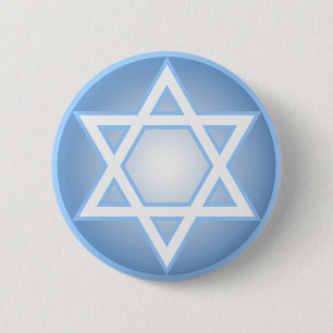 Star of David 6 Cm Round Badge