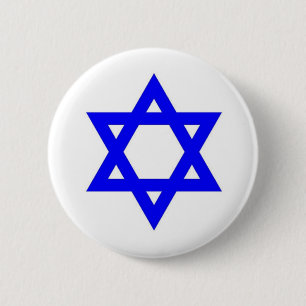 STAR OF DAVID 6 CM ROUND BADGE