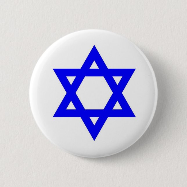 STAR OF DAVID 6 CM ROUND BADGE (Front)