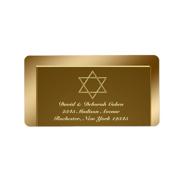 Star of David Address Labels (Front)