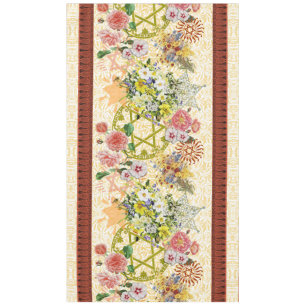 Star of David And Flowers Tablecloth