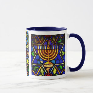 STAR OF DAVID AND MENORAH MUG