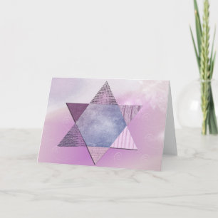Star of David Bat Mitzvah Card