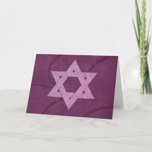 Star of David Bat Mitzvah card