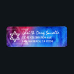 Star of David Blue Red Fire Ice Return Address<br><div class="desc">Create your own unique Star of David return address labels for your envelopes on an easy to personalise, modern template. The elegant blue and red watercolor design can fit into your plans for many Jewish celebrations such as a bar bat mitzvah, Hanukkah, a fire and ice theme birthday, and more....</div>