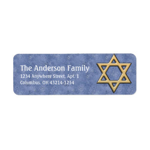 Star of David Chanukah Address Labels d15