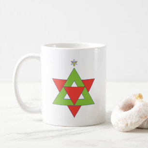 Star of David Christmas Tree Coffee Mug