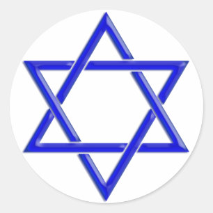 STAR OF DAVID CLASSIC ROUND STICKER