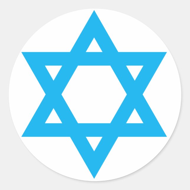 "STAR OF DAVID" CLASSIC ROUND STICKER (Front)