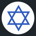 Star of David Classic Round Sticker<br><div class="desc">Showcase your heritage and faith with this Star of David Throw Pillow. Featuring a timeless and elegant design,  this decorative pillow adds a meaningful touch to any home,  office,  or sacred space. Perfect for Hanukkah,  Jewish holidays,  or as a thoughtful gift for loved ones.</div>