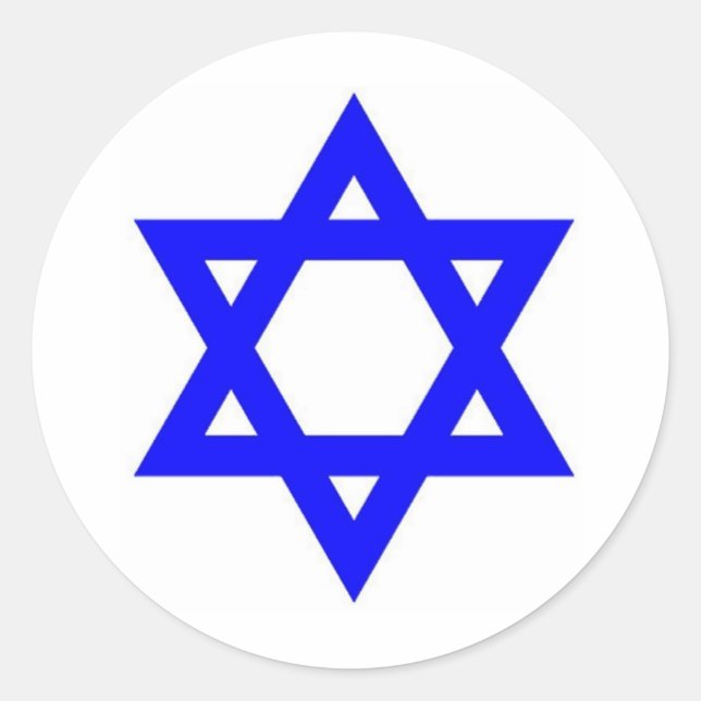 STAR OF DAVID CLASSIC ROUND STICKER (Front)