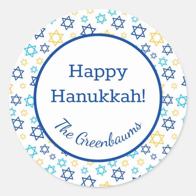 Star of David Classic Round Sticker (Front)