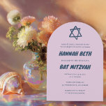 Star of David Custom B'nai Bat Bar Mitzvah Arched Invitation<br><div class="desc">Perfect card to announce a bar mitzvah, bat mitzvah or other Jewish celebration! Hand made art for you! FULLY CUSTOMIZABLE! Click on “Personalise” above to edit the text. Click "edit using design tool" to adjust the fonts, colours and placements and to delete the frame or back side design if you...</div>
