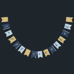 Star of David | Cute Blue and Gold Happy Hanukkah Bunting<br><div class="desc">Cute Blue and Gold Happy Hanukkah</div>
