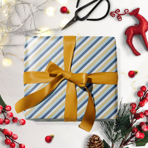 Star of David   Cute Hanukkah Striped Pattern Wrapping Paper
