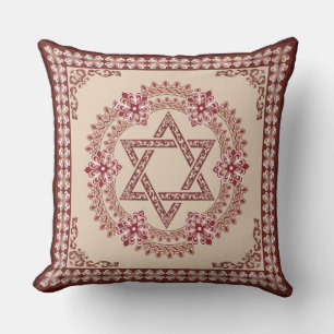 Star of David Elegant Vintage Baroque Accent Cushion