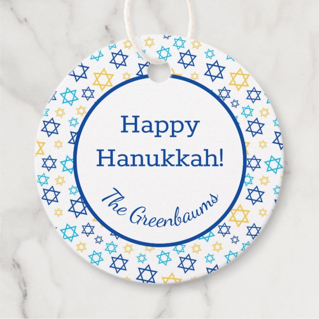 Star of David Favour Tags (Front)