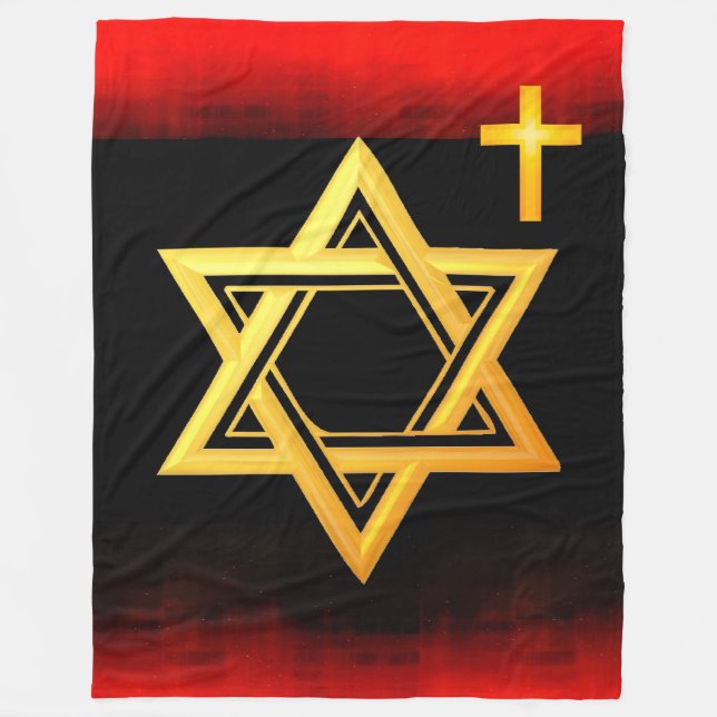 Star of David Fleece Blanket (Front)