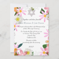 Star of David floral chuppah Jewish wedding
