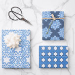 Star of David Floral Hanukkah Set Wrapping Paper Sheet<br><div class="desc">This set features three different Hanukkah designs featuring the Star of David,  all with a hand drawn,  sketchy look.</div>