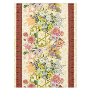 Star of David Flower Border Tablecloth