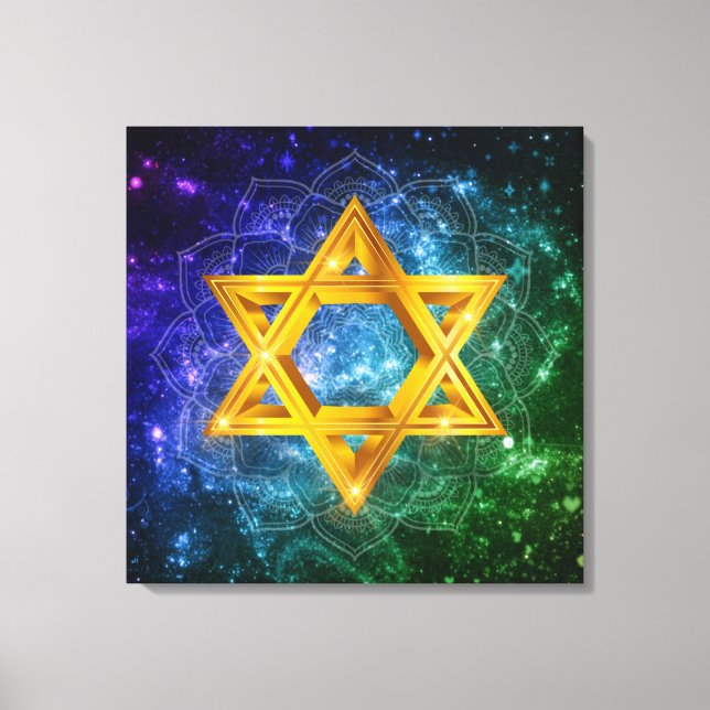 Star of David Galaxy - Magen David Stretched Canvas Print (Front)