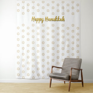 STAR OF DAVID   Gold   HANUKKAH Backdrop Tapestry
