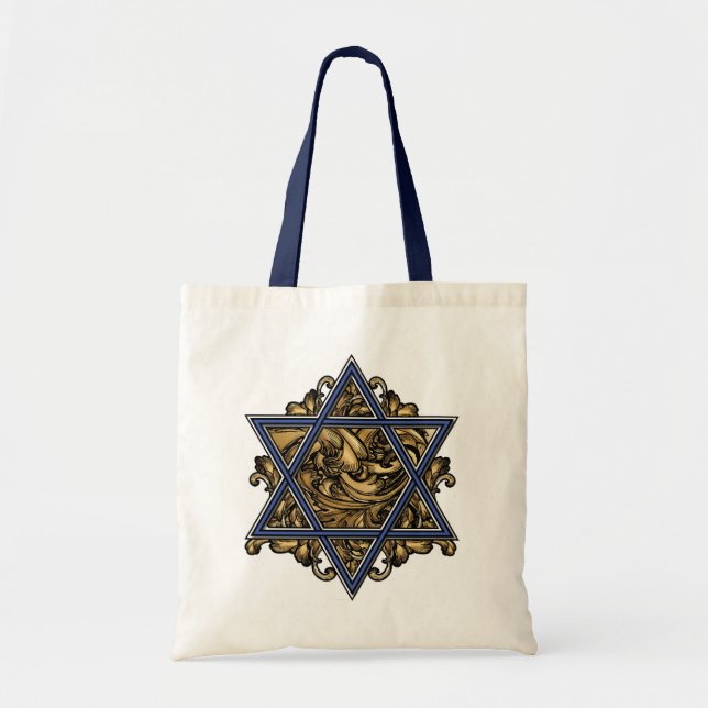 Star of David Gold Tote Bag (Front)