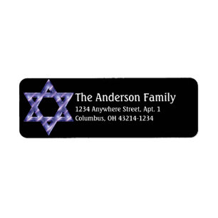 Star of David Hanukkah Address Labels d3